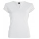 dámské bílé tričko s V výstřihem