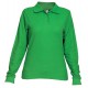 zelené dámské tričko s límečkem, dlouhý rukáv